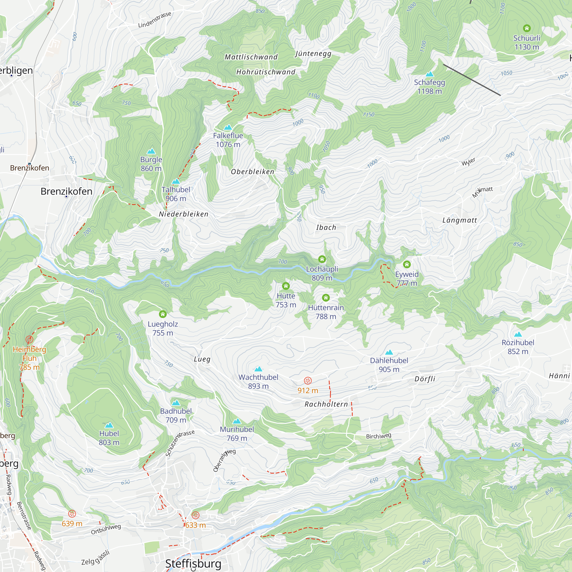 Hütte map
