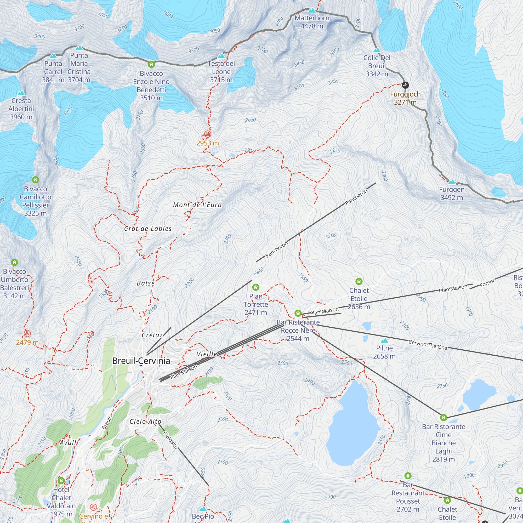 Super G - Italian Mountain Club map