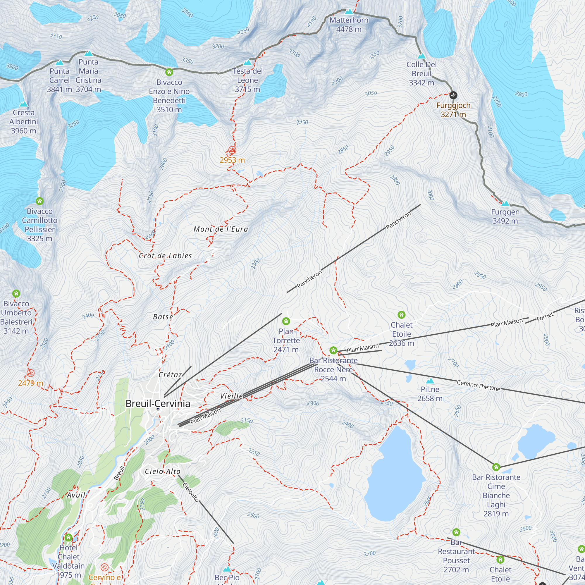 Super G - Italian Mountain Club map