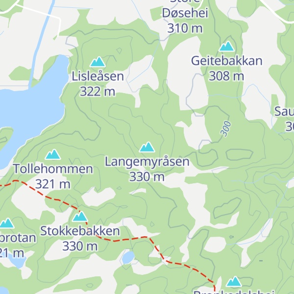 Map of Langemyråsen