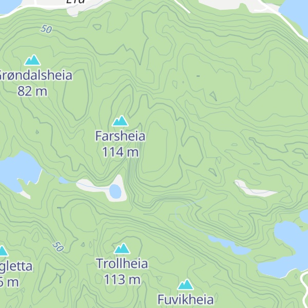Map of Eidsveden dagsturhytte