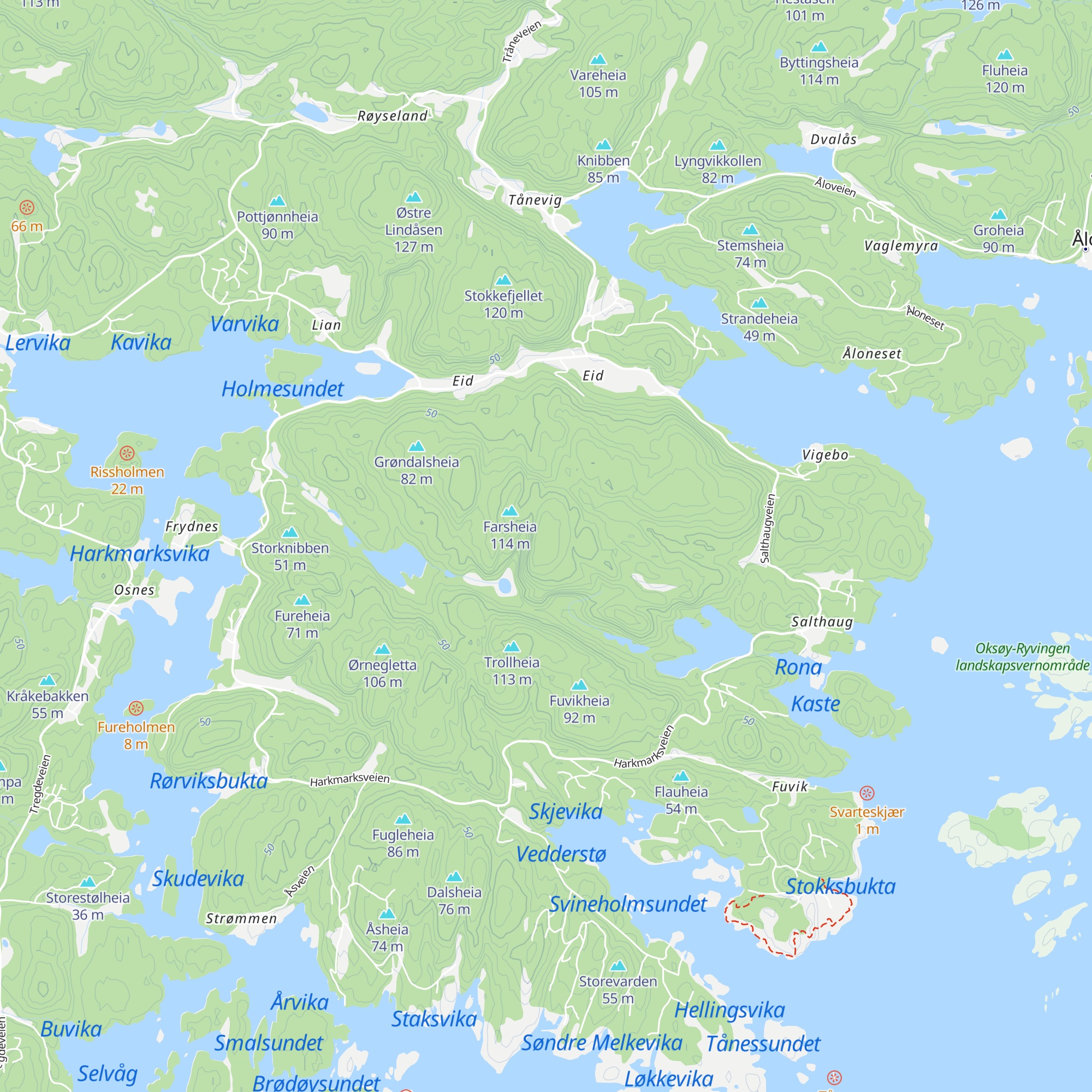 Eidsveden dagsturhytte map