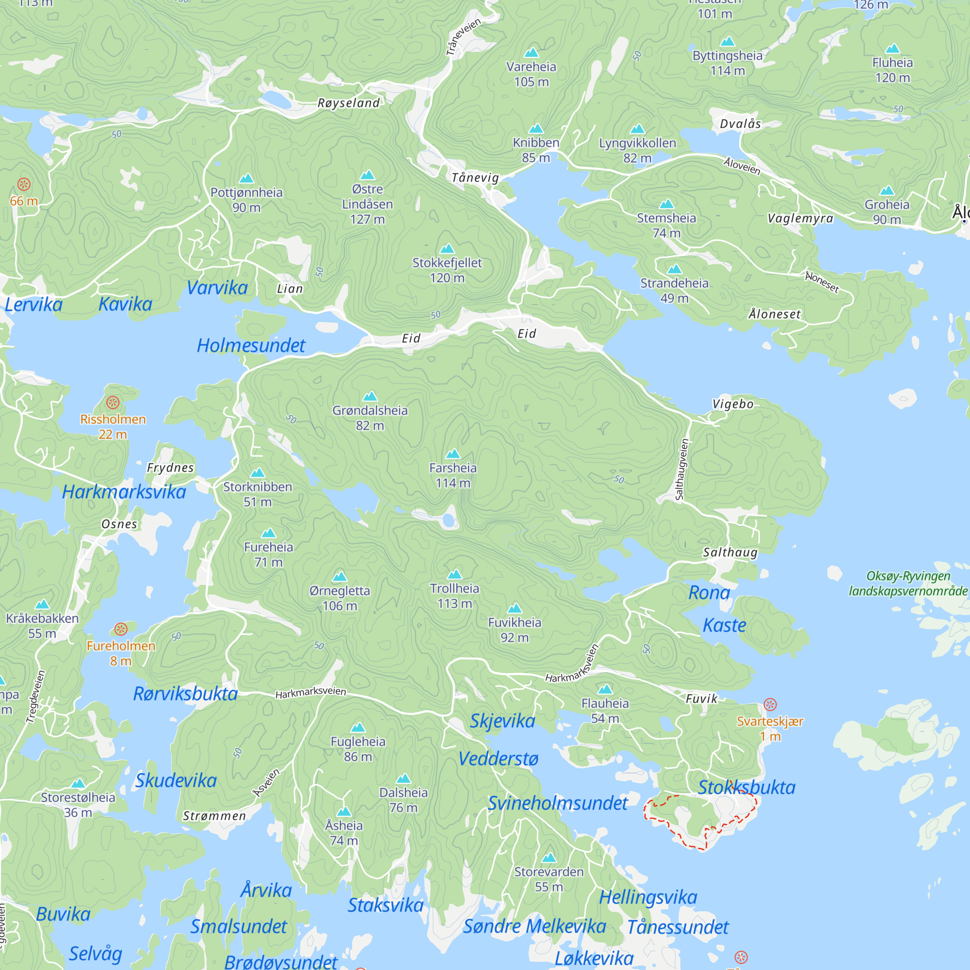 Eidsveden dagsturhytte map