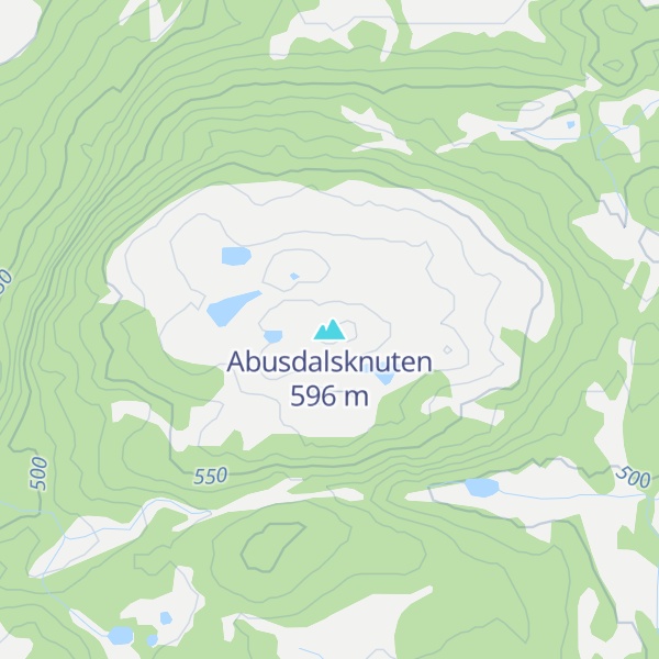 Map of Abusdalsknuten