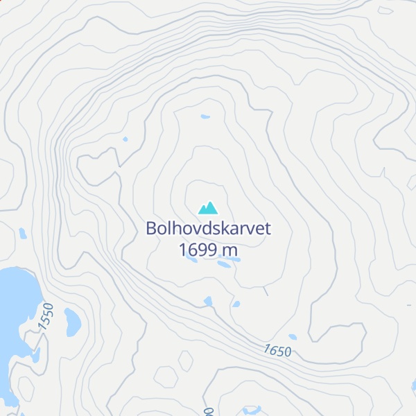 Map of Bolhovdskarvet