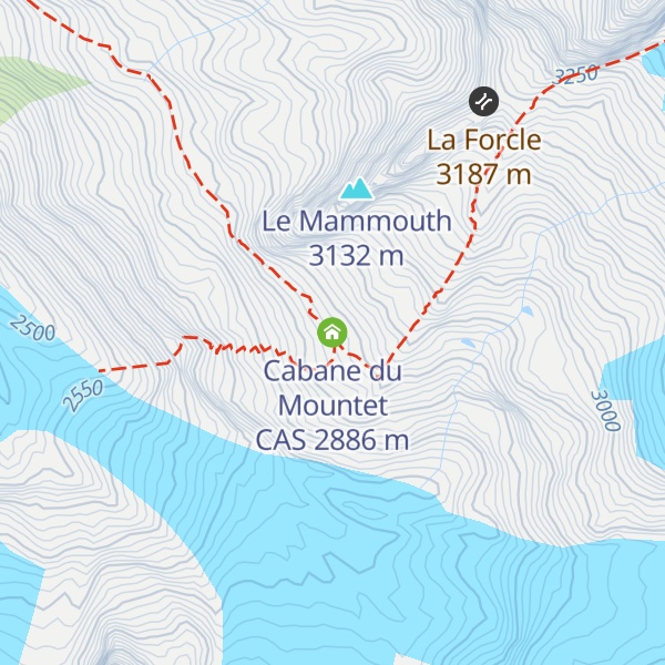 Map of Cabane du Mountet CAS