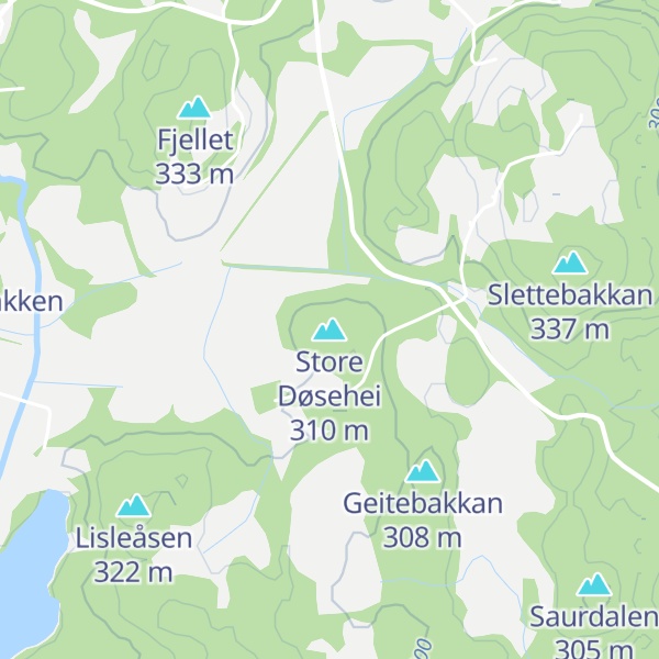 Map of Store Døsehei