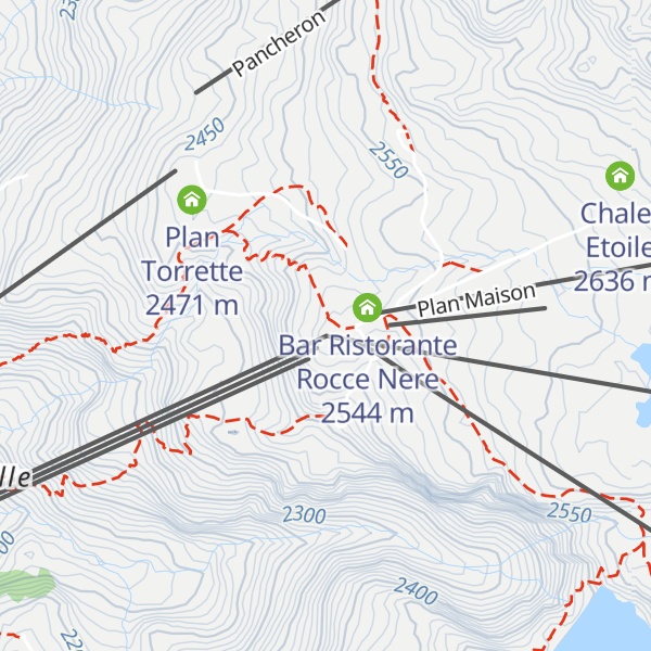 Map of ex stazione di valle funivia per Furggen