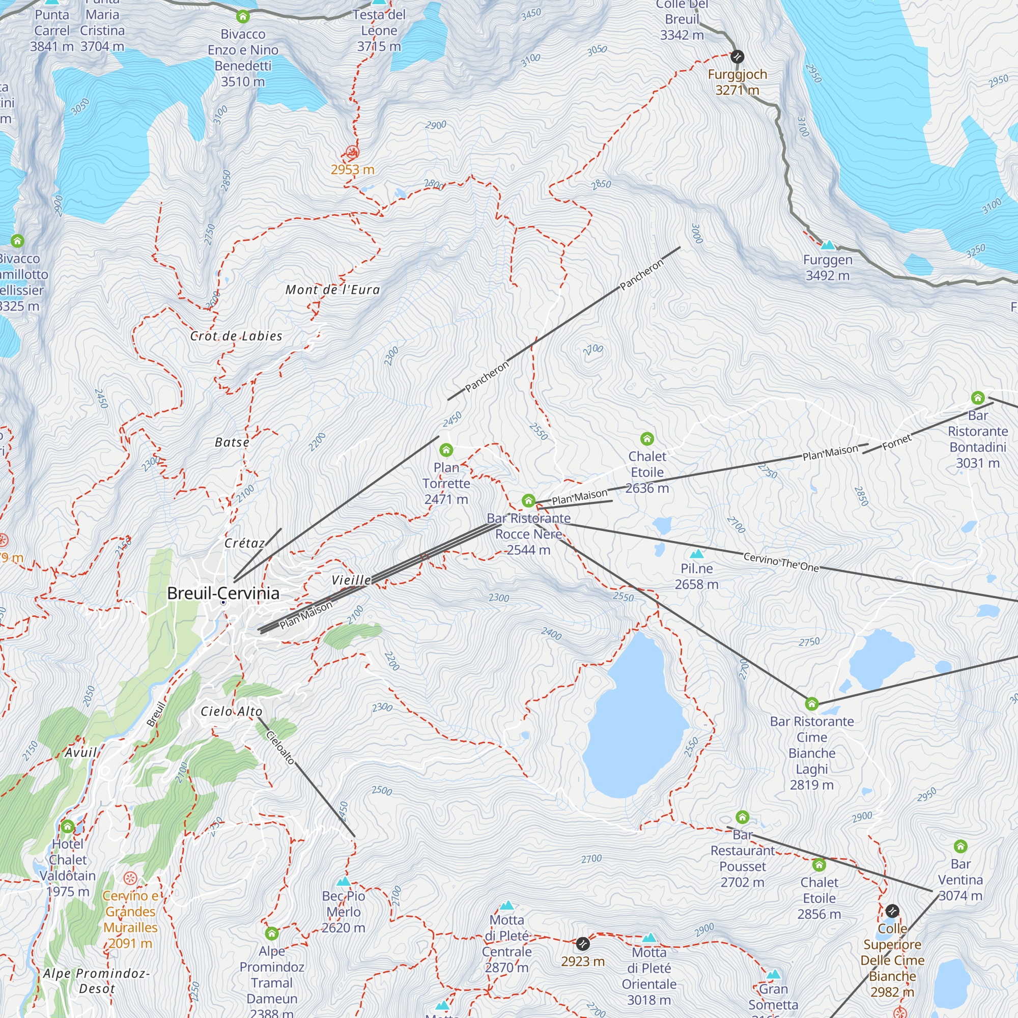 ex stazione di valle funivia per Furggen map