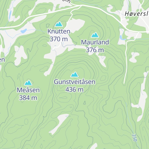 Map of Gunstveitåsen