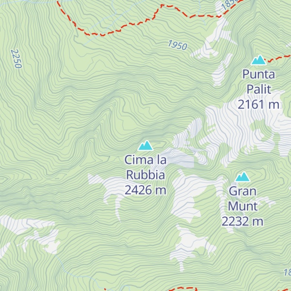 Map of Cima la Rubbia
