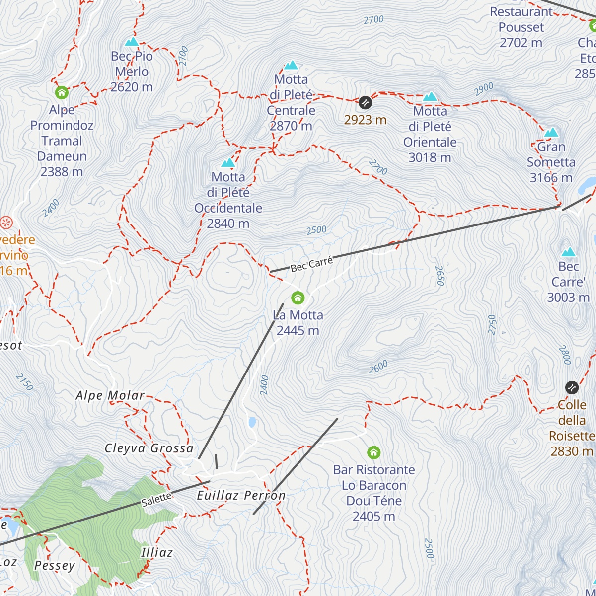 La Motta map