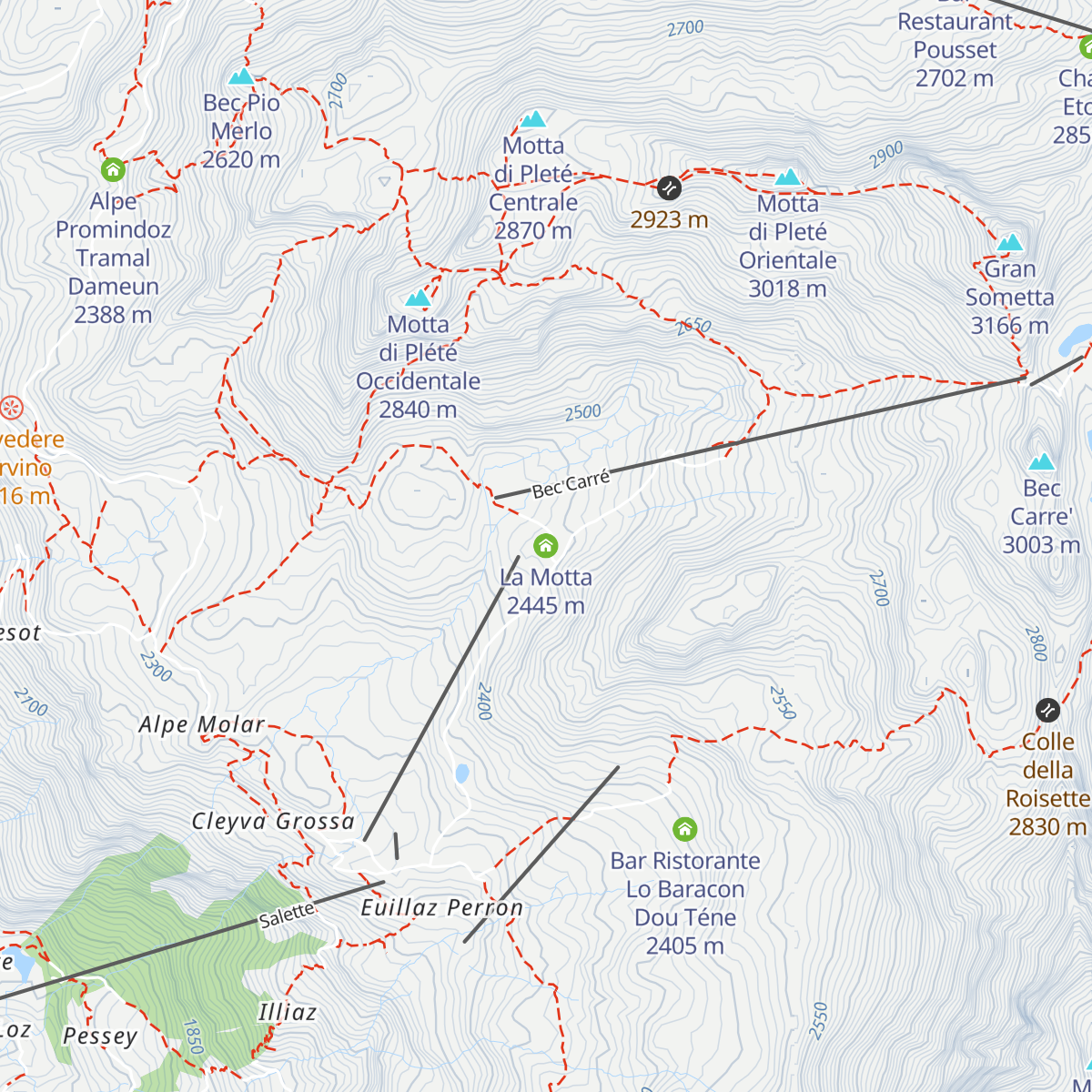 La Motta map