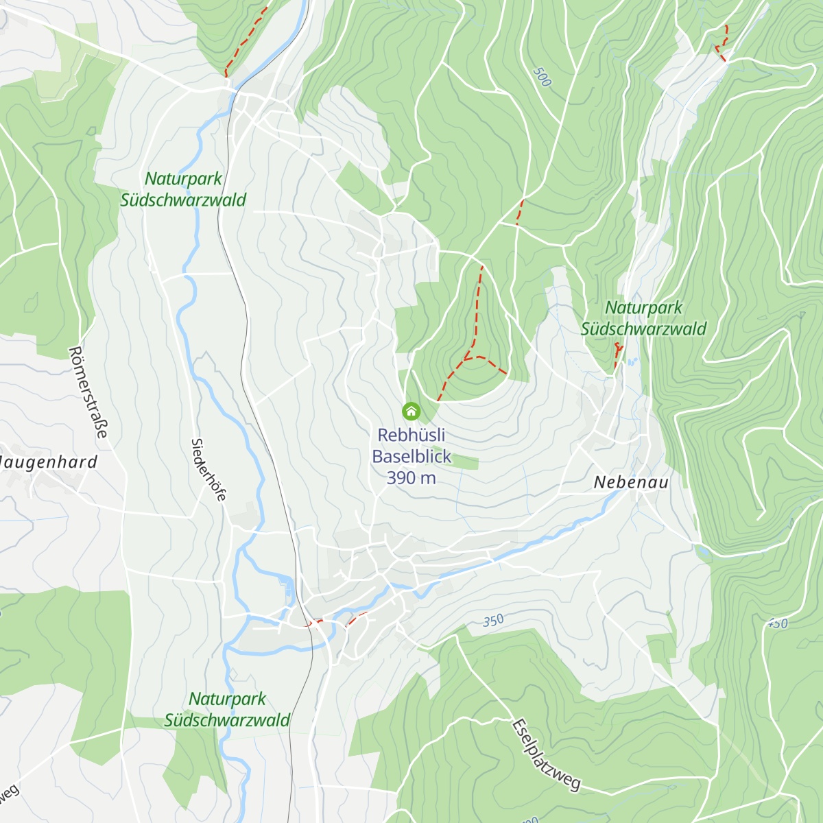 Rebhüsli Baselblick map