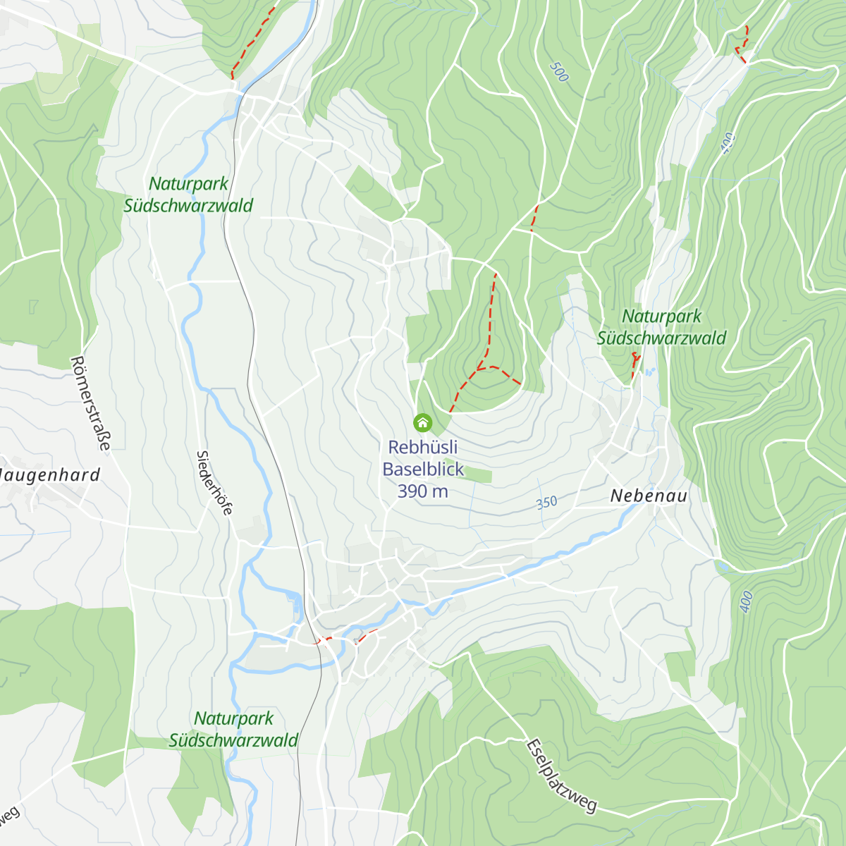 Rebhüsli Baselblick map
