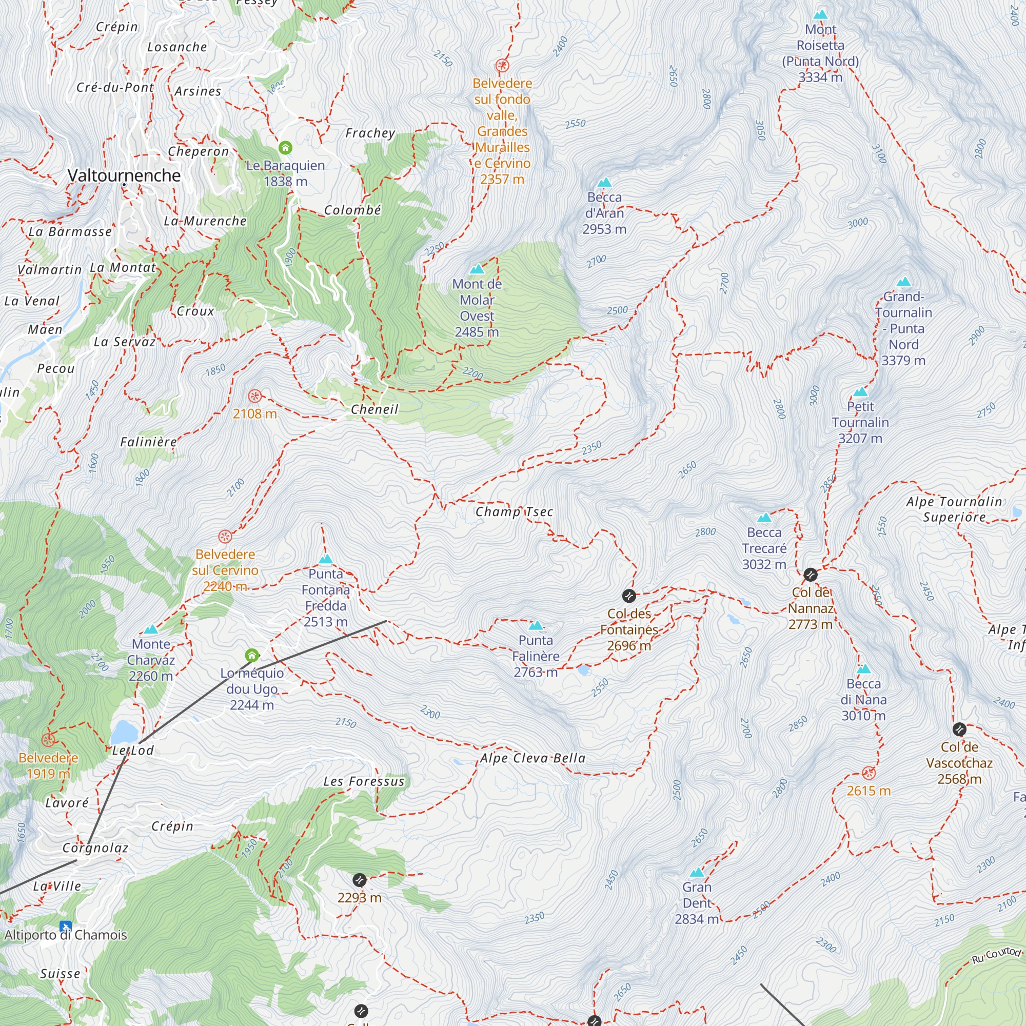 Alpe Champ-Sec map