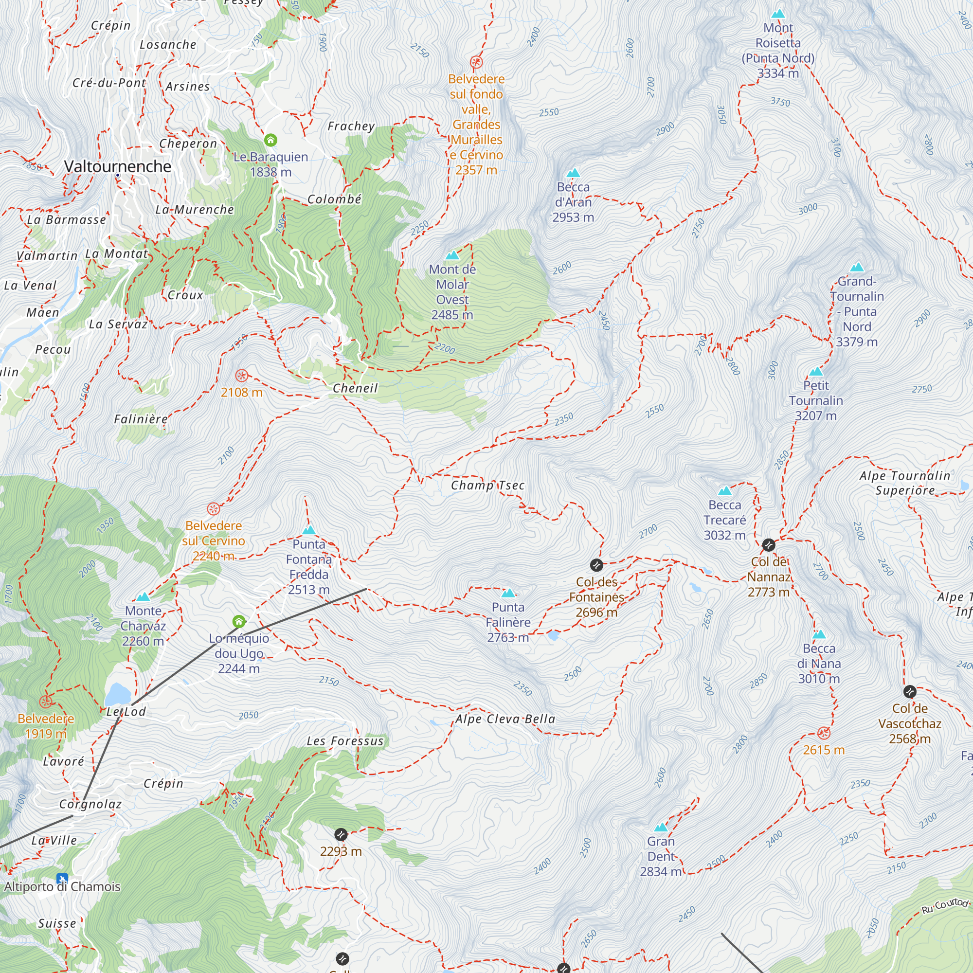 Alpe Champ-Sec map