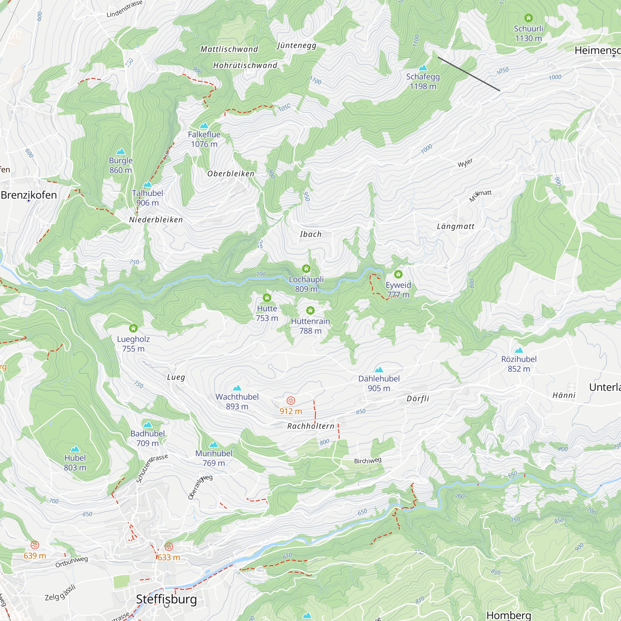 Hüttenrain map