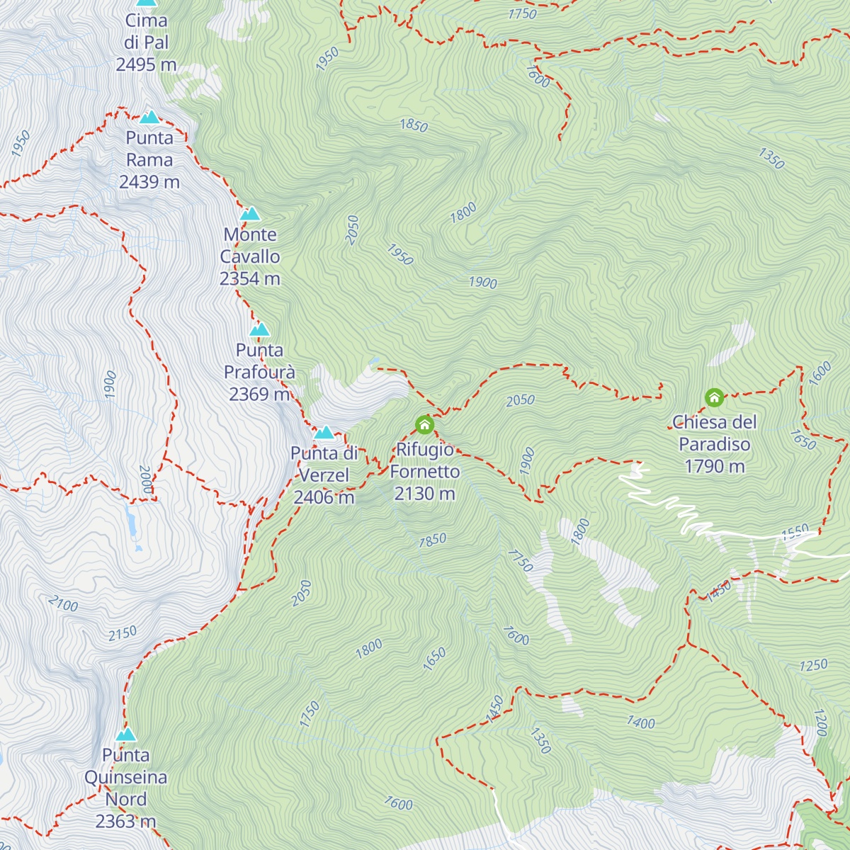Rifugio Fornetto map