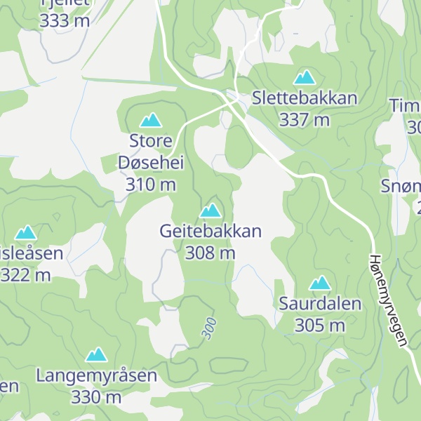 Map of Geitebakkan