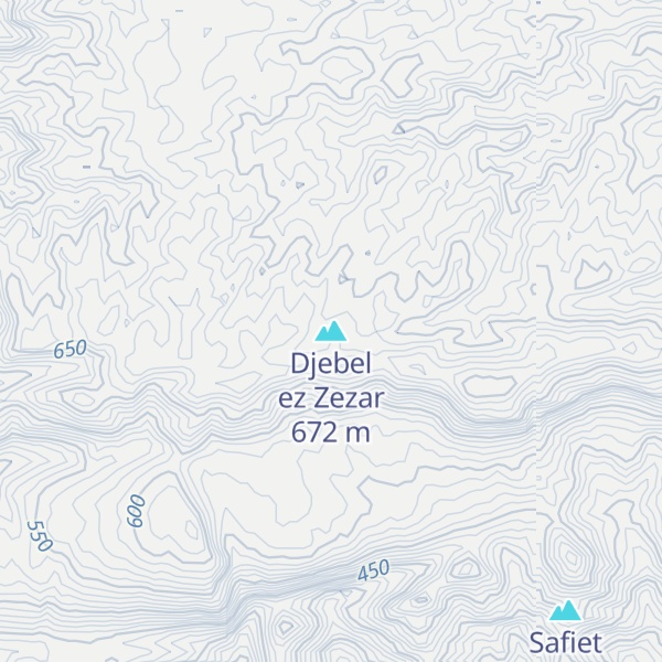 Map of Djebel ez Zezar