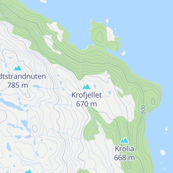Map of Krofjellet