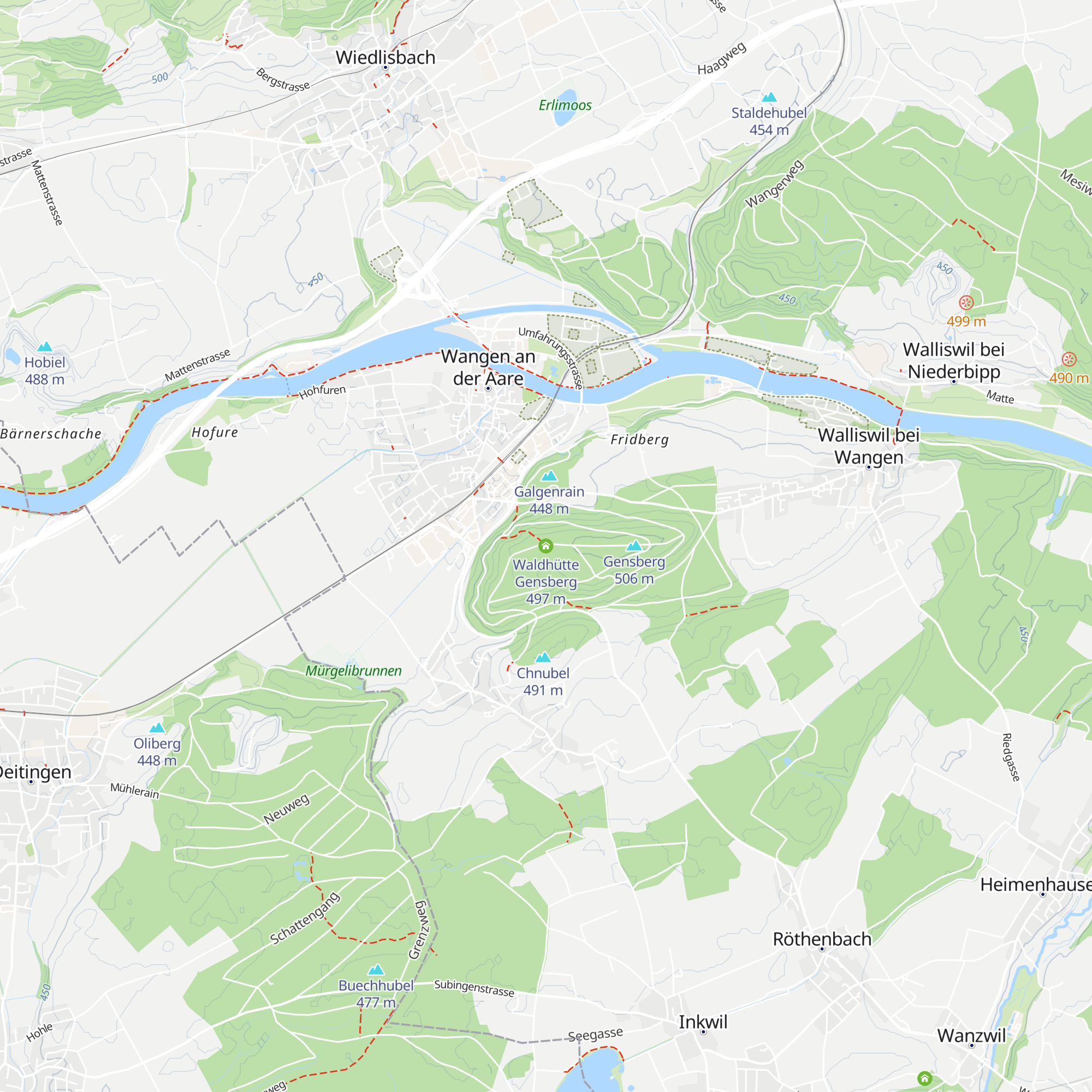 Waldhütte Gensberg map