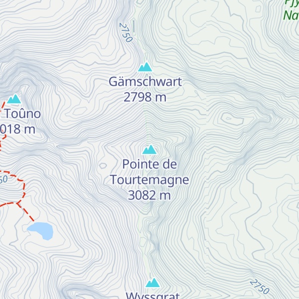 Map of Pointe de Tourtemagne