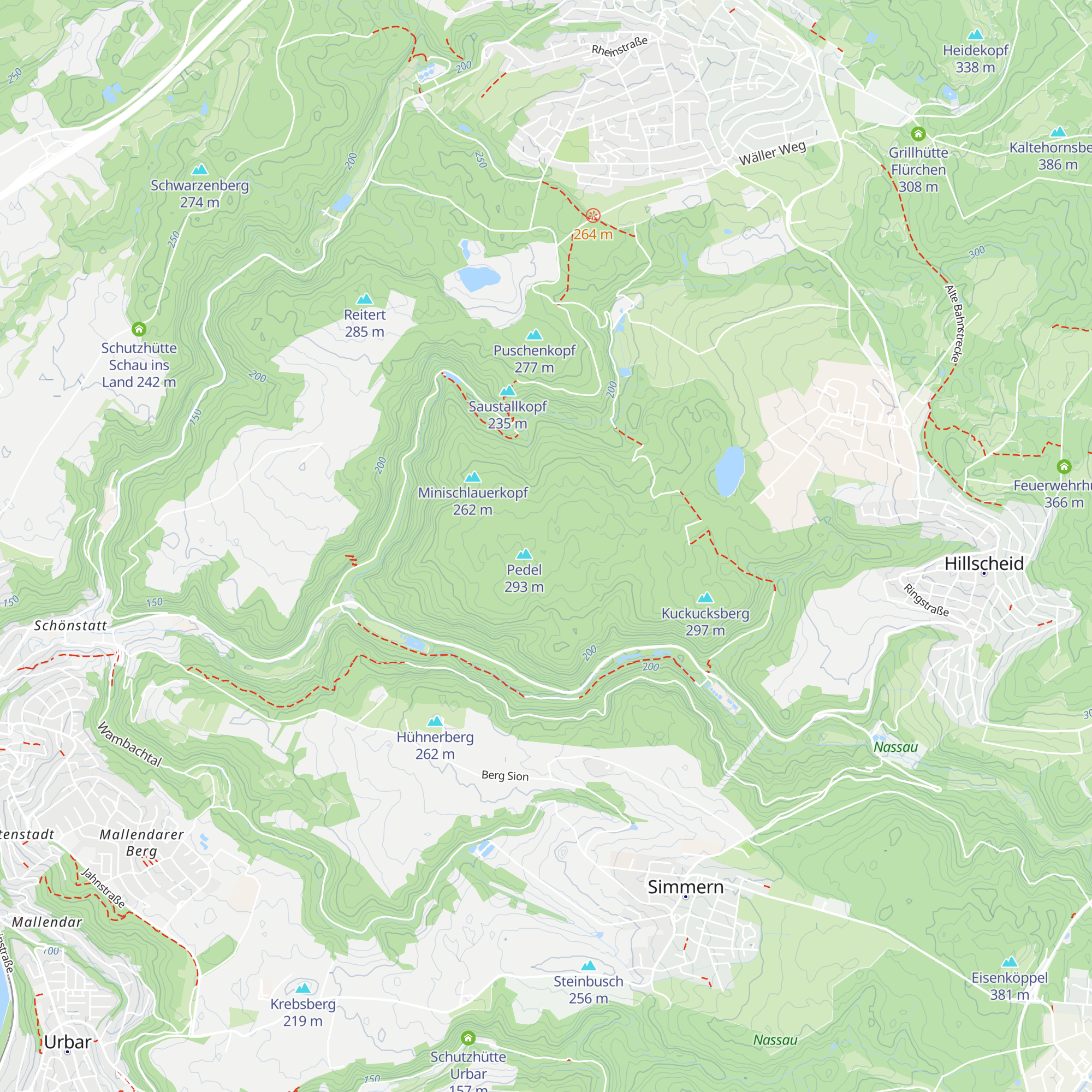 Pedelhütte map