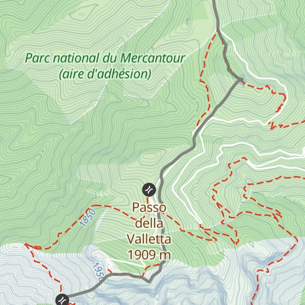 Map of Cime de la Valette