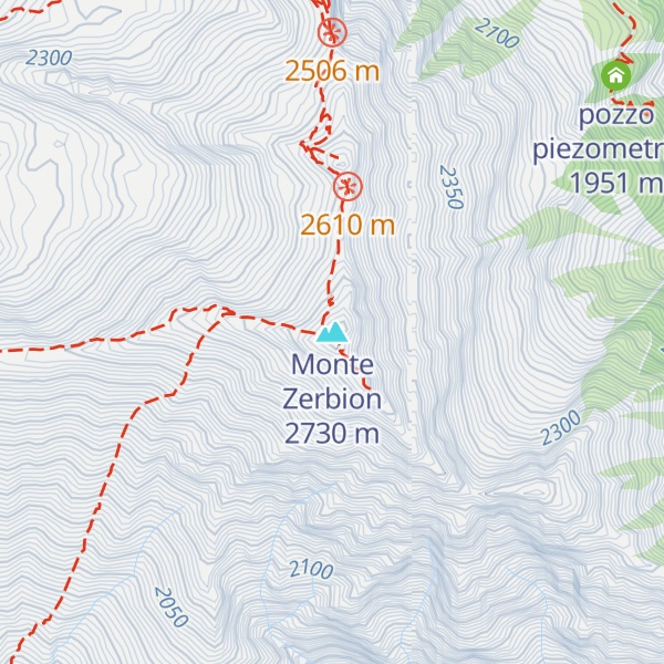 Map of Monte Zerbion