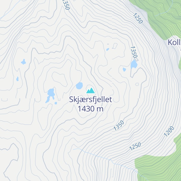 Map of Skjærsfjellet