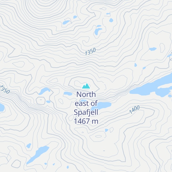 Map of North east of Spafjell
