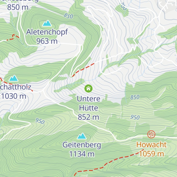 Map of Untere Hütte