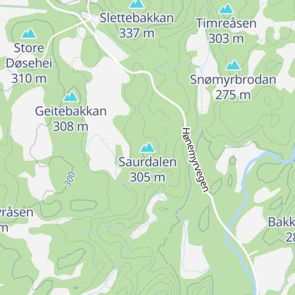 Map of Saurdalen