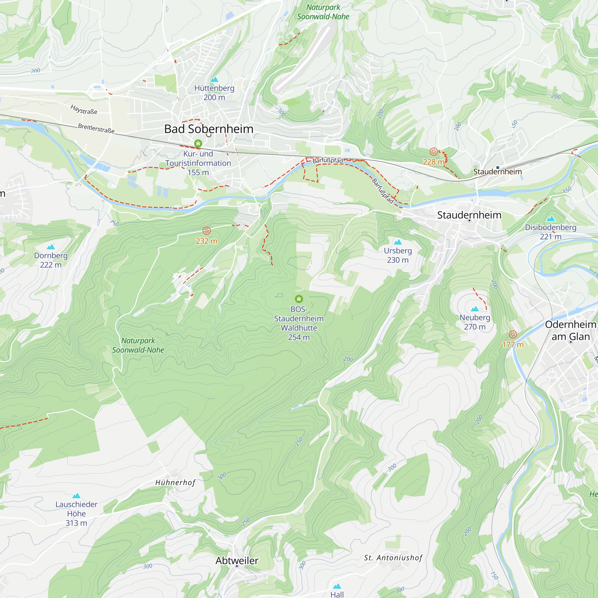 BOS-Staudernheim Waldhütte map