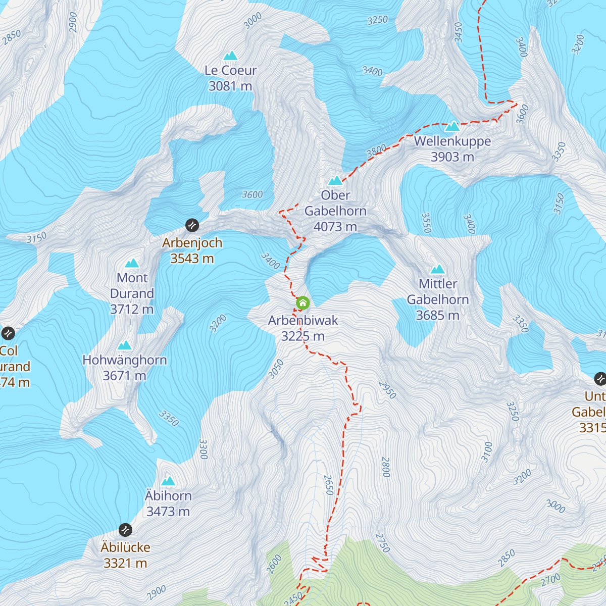 Arbenbiwak map