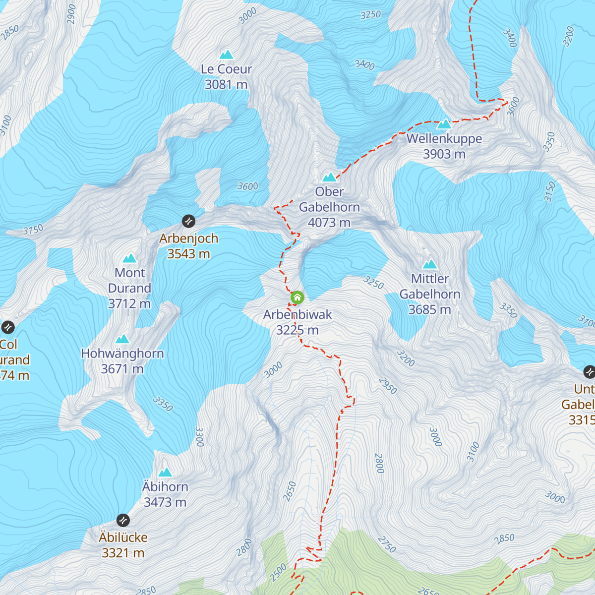 Arbenbiwak map