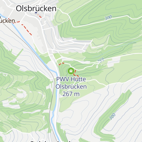 Map of PWV Hütte Olsbrücken