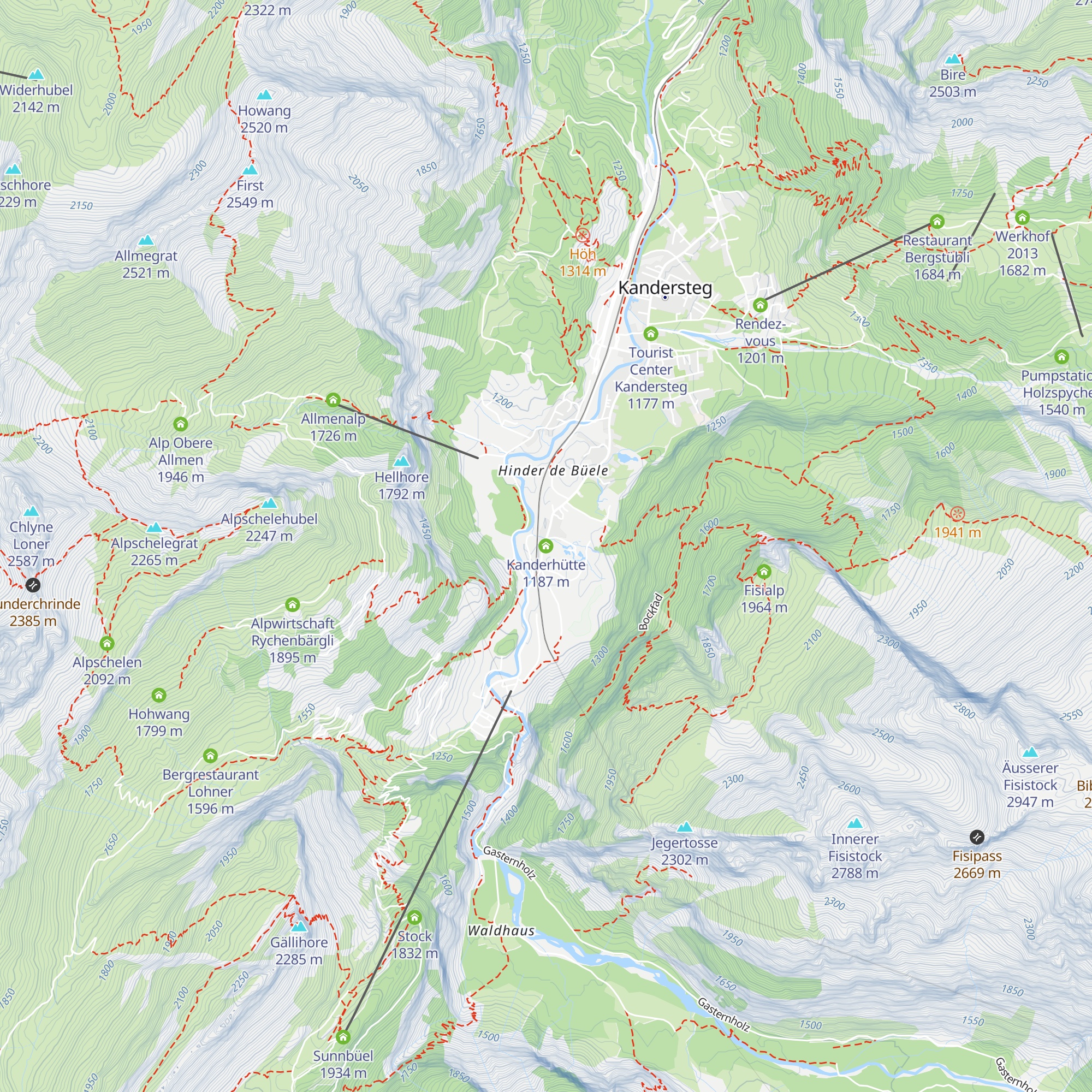 Kanderhütte map