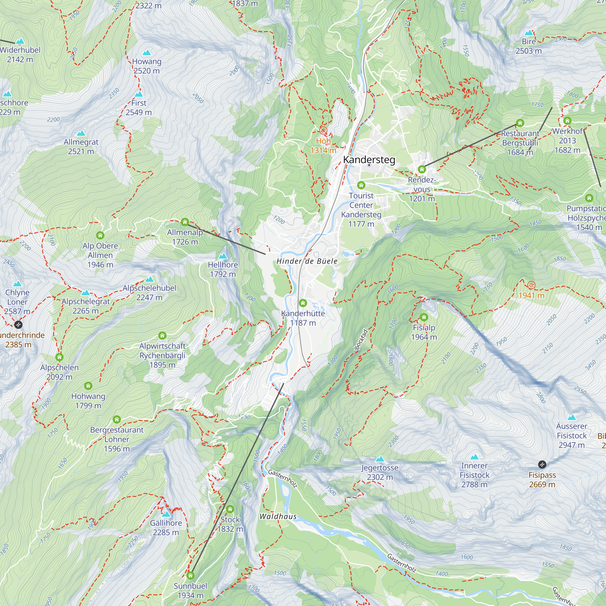 Kanderhütte map