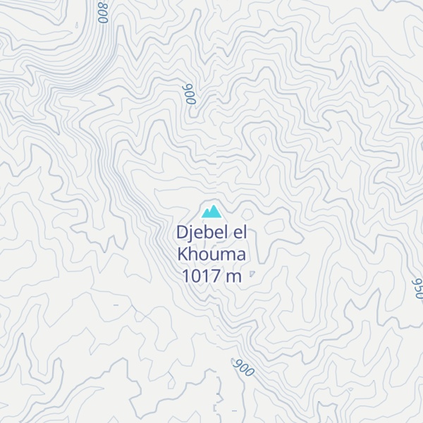 Map of Djebel el Khouma
