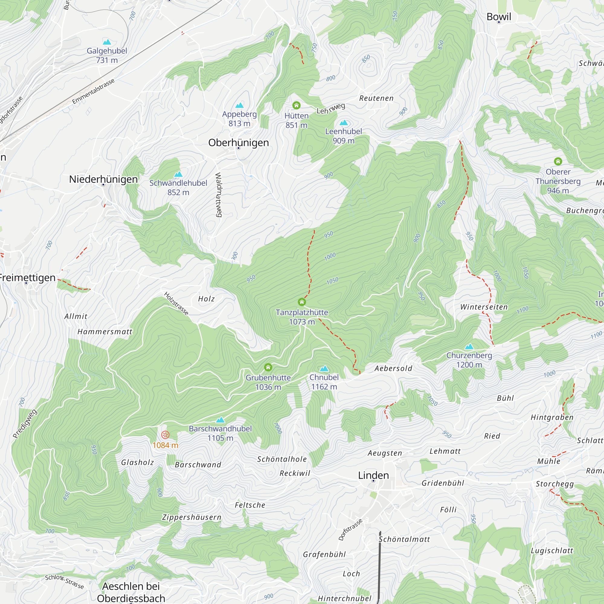 Tanzplatzhütte map