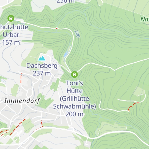 Map of Toni's Hütte (Grillhütte Schwabmühle)