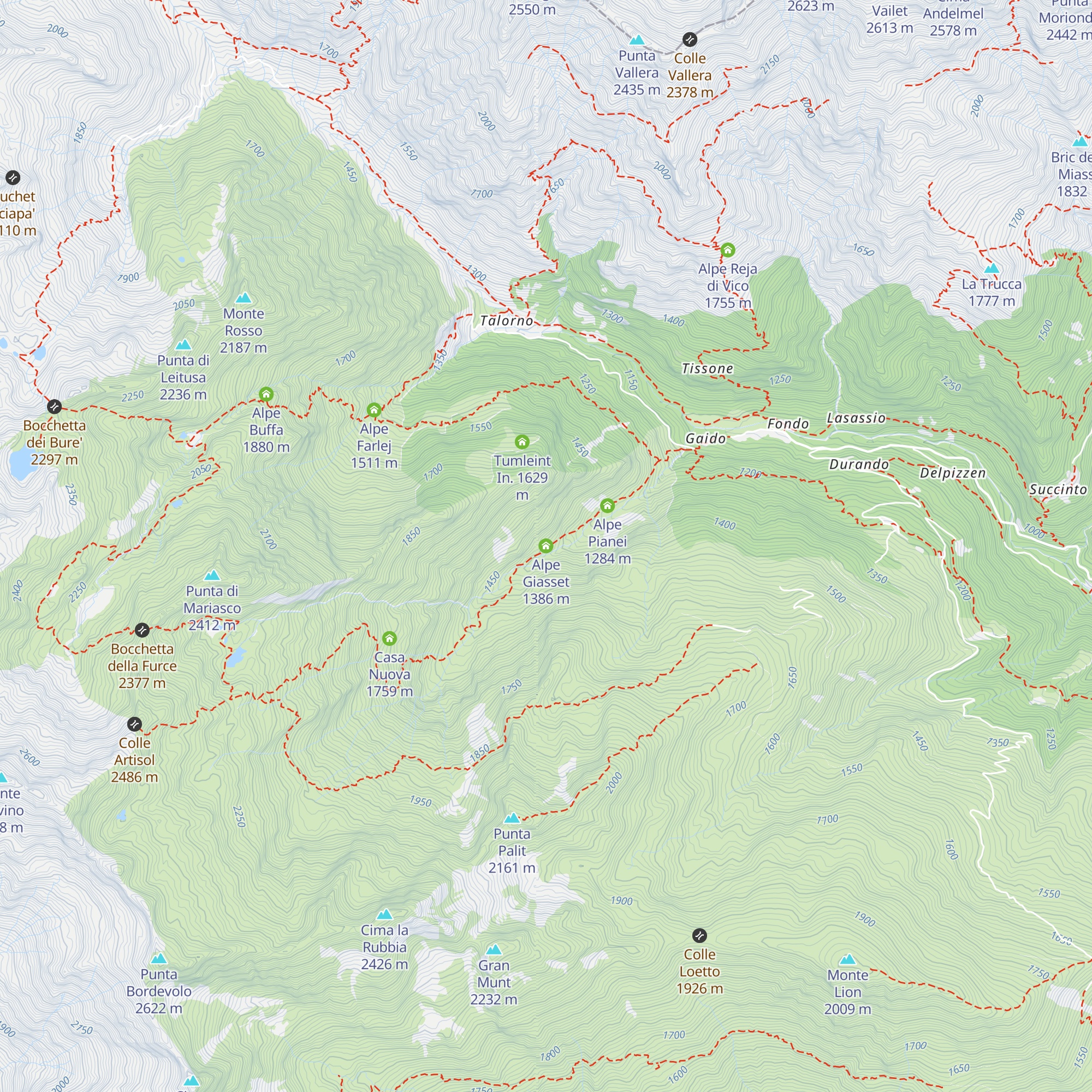 Alpe Giasset map