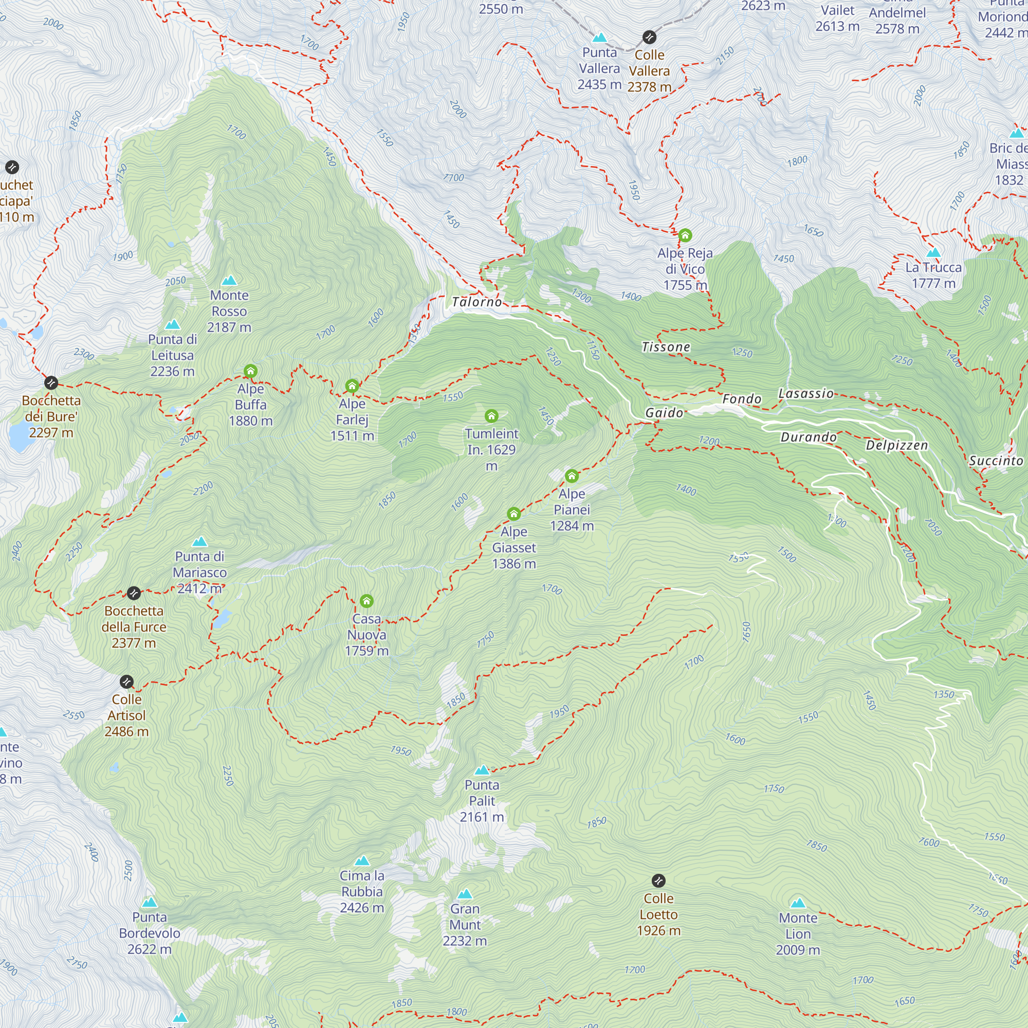 Alpe Giasset map