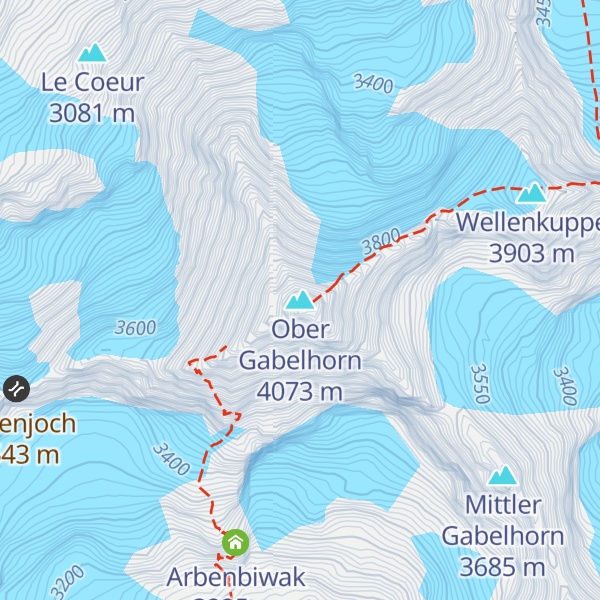 Map of Ober Gabelhorn