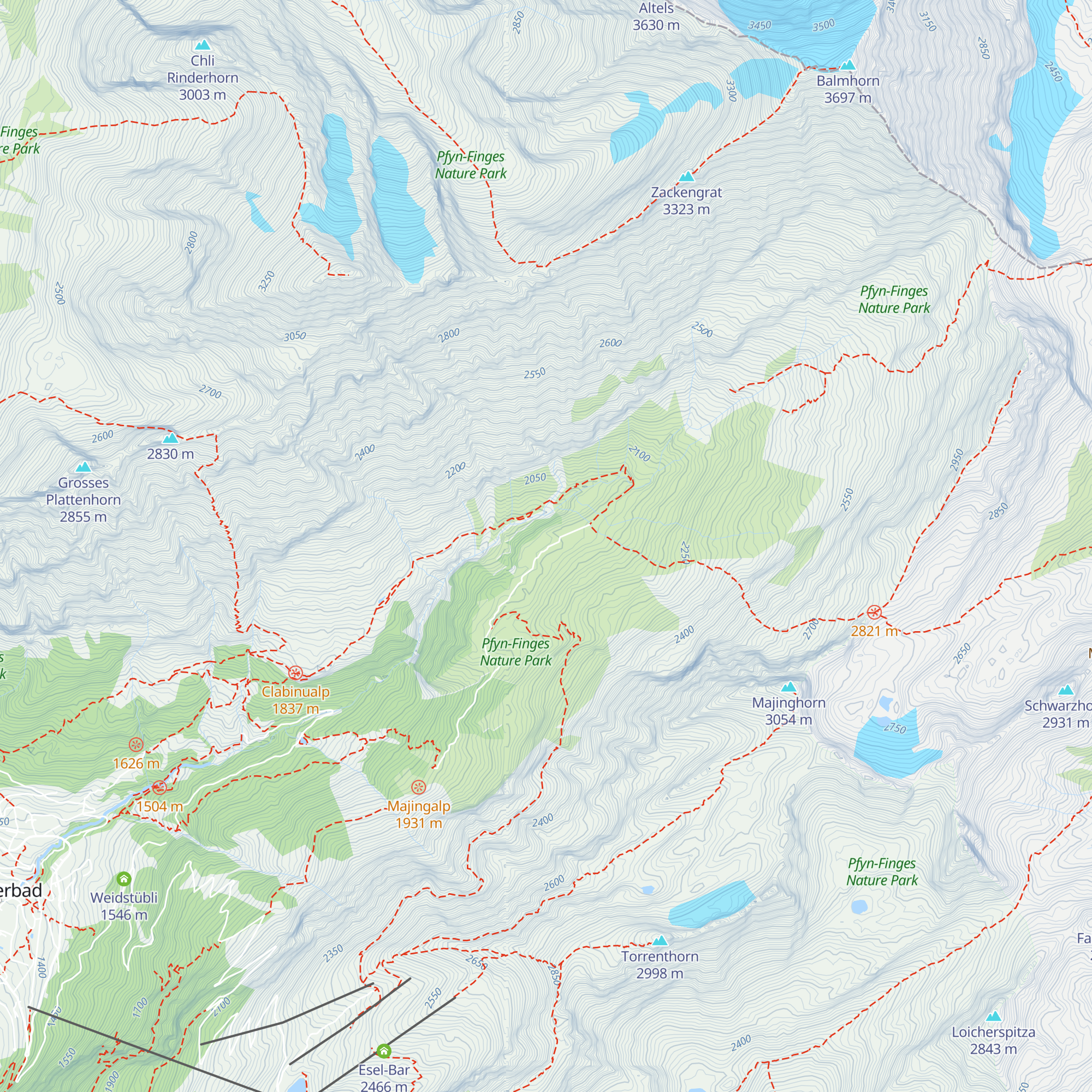 Flüealp map