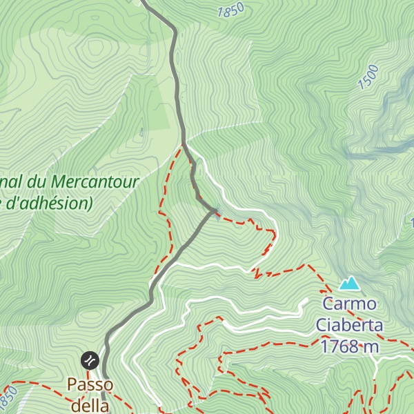 Map of Mont Grai / Monte Grai
