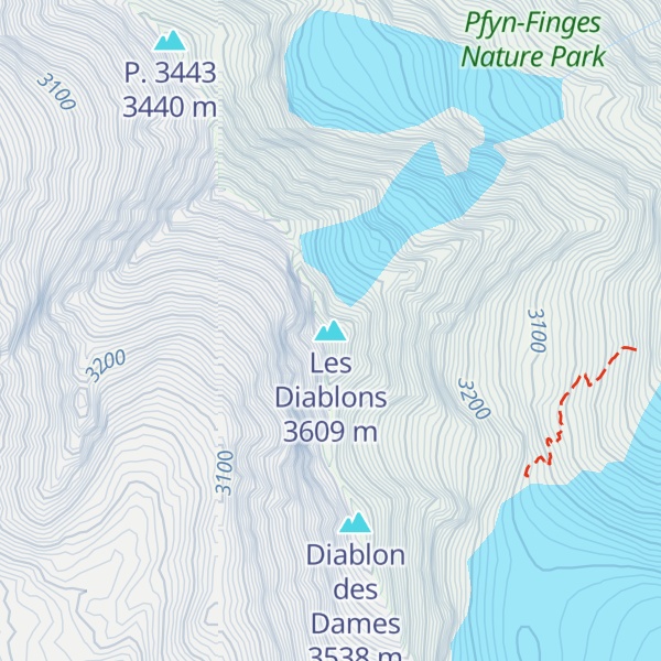 Map of Les Diablons